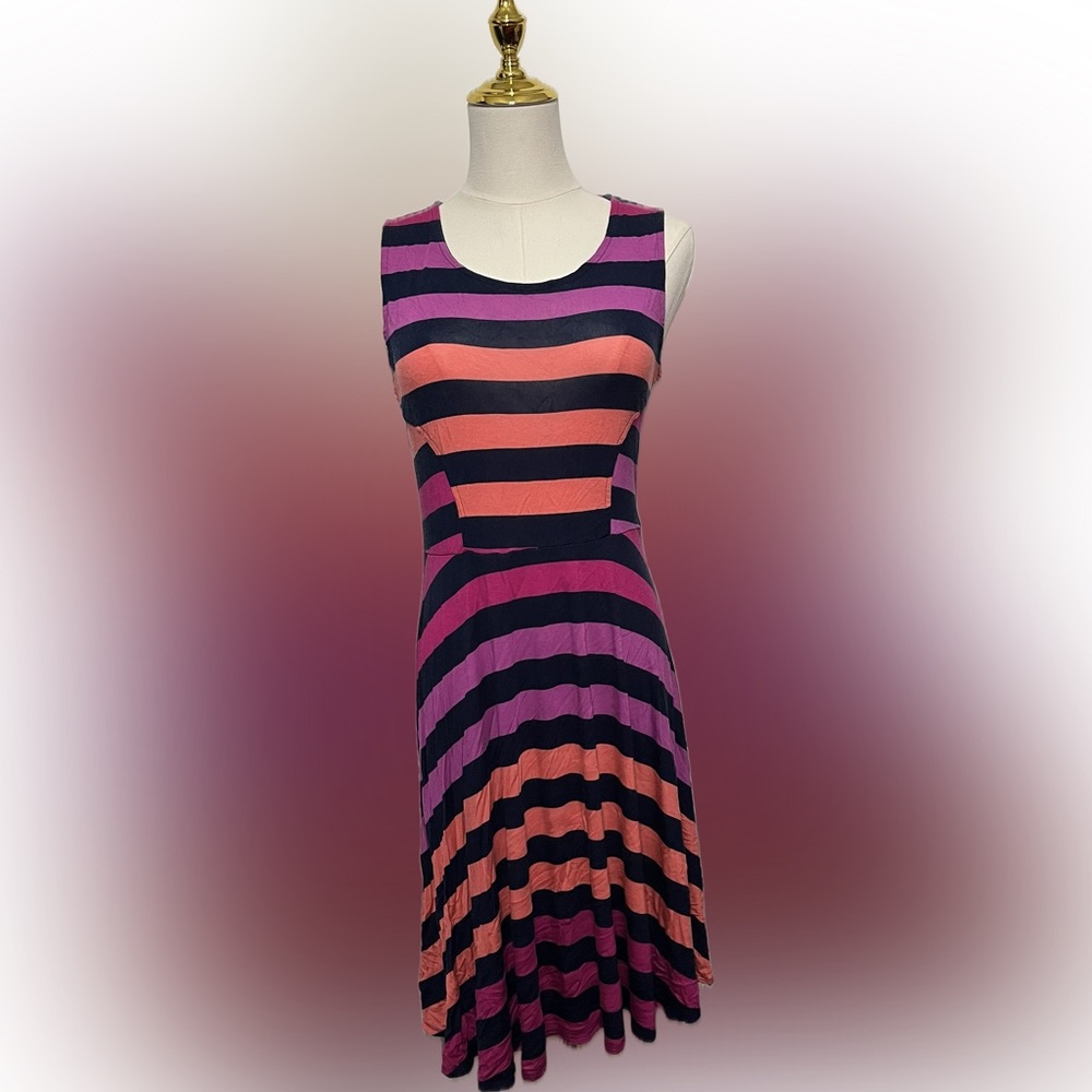 a.n.a Black and Pink Striped Top